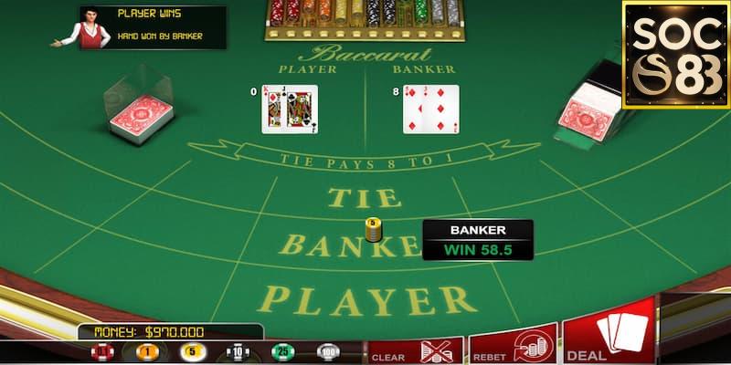 Các dạng cược phổ biến và tỷ lệ payout trong baccarat Soc88